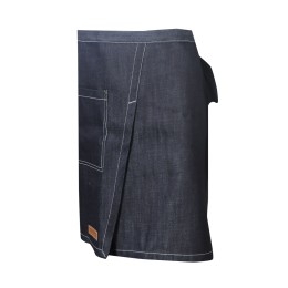 AP166 custom-made half-length denim apron design side pocket denim apron back strap denim apron supplier Hong Kong  masterchef apron AP166 custom-made half-length denim apron design side pocket denim apron back strap denim apron supplier Hong Kong  masterchef apron